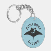 Tauchen mit Manta-Rays in Bora Bora Schlüsselanhänger (Vorderseite links)