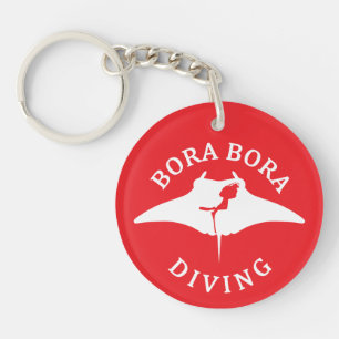 Tauchen mit Manta-Rays in Bora Bora Schlüsselanhänger
