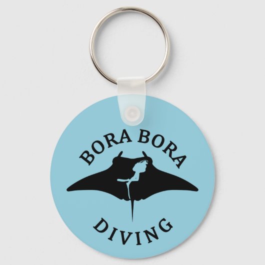 Tauchen mit Manta-Rays in Bora Bora Schlüsselanhänger (Vorderseite)