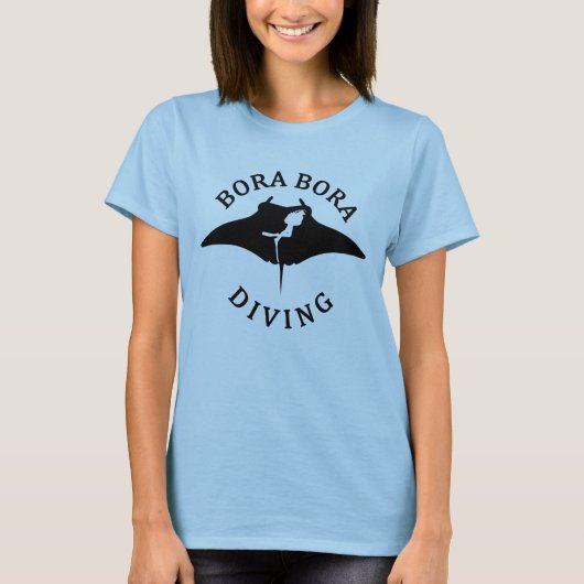 Tauchen mit Manta-Rays in Bora Bora T-Shirt (Vorderseite)