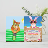 Tauchen mit Maske und Schnorchel Einladung (Stehend Vorderseite)