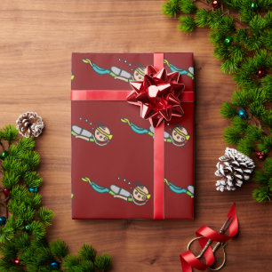 Tauchen mit Sauerstoffflasche Geschenkpapier
