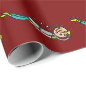 Tauchen mit Sauerstoffflasche Geschenkpapier (Rolleneckpunkt)