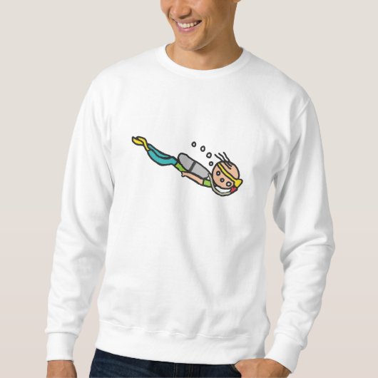 Tauchen mit Sauerstoffflasche Sweatshirt (Vorderseite)