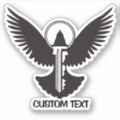 Tauchen mit Schlüssel Aufkleber (Vorderseite)