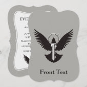 Tauchen mit Schlüssel Einladung (Vorne/Hinten)