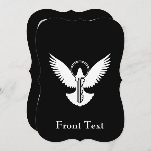 Tauchen mit Schlüssel Einladung (Vorne/Hinten)