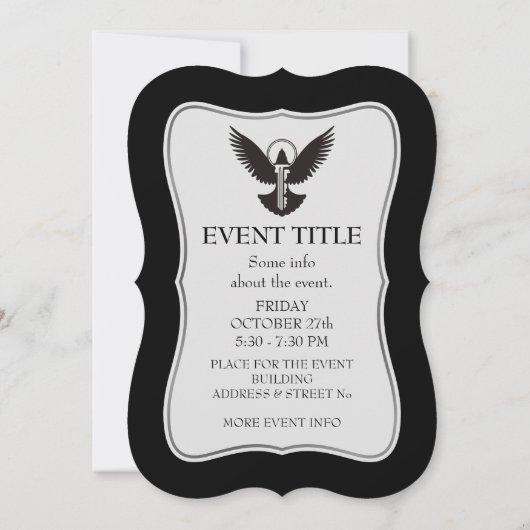 Tauchen mit Schlüssel Einladung (Rückseite)