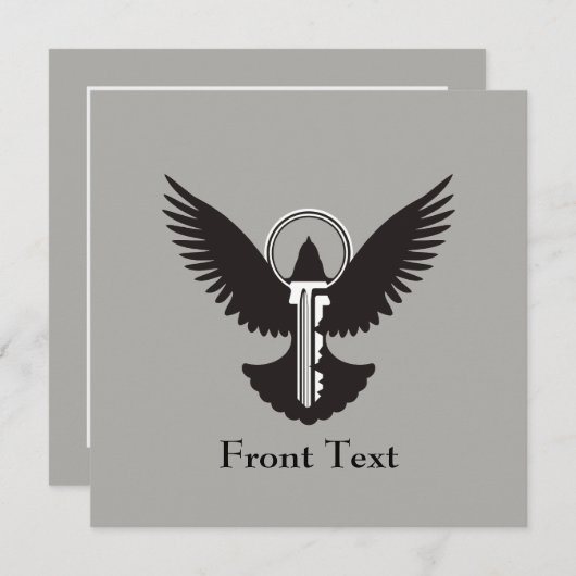 Tauchen mit Schlüssel Einladung (Vorne/Hinten)