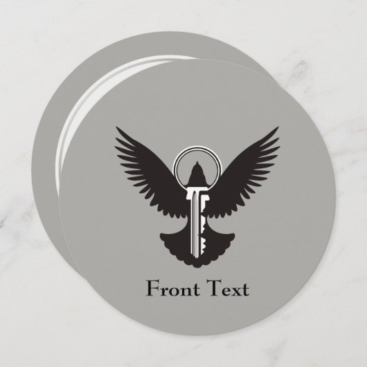 Tauchen mit Schlüssel Einladung (Vorne/Hinten)