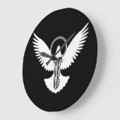 Tauchen mit Schlüssel Große Wanduhr (Winkel)