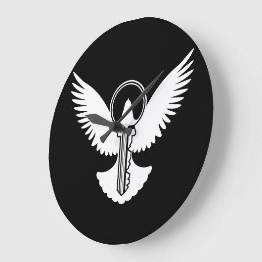 Tauchen mit Schlüssel Große Wanduhr (Winkel)