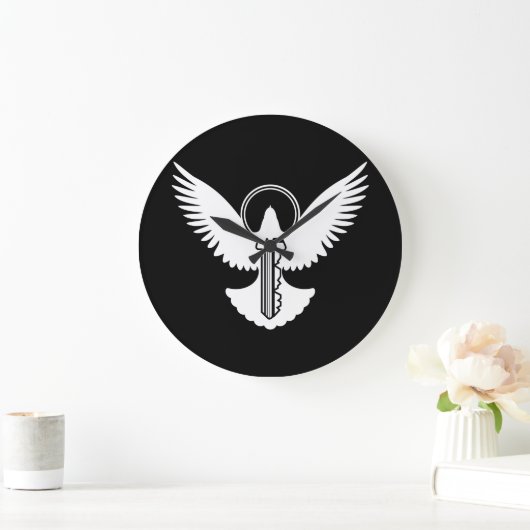 Tauchen mit Schlüssel Große Wanduhr (Zuhause)