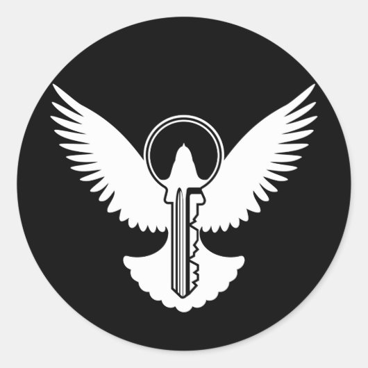 Tauchen mit Schlüssel Runder Aufkleber (Vorderseite)
