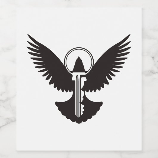 Tauchen mit Schlüssel Weinetikett (Einzelnes Label)