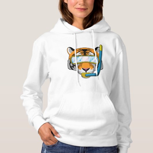 Tauchen mit Schnorchel Hoodie (Vorderseite)