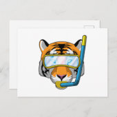 Tauchen mit Schnorchel Postkarte (Vorne/Hinten)