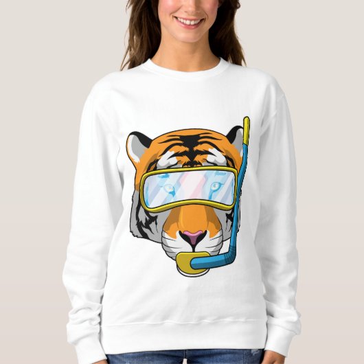 Tauchen mit Schnorchel Sweatshirt (Vorderseite)