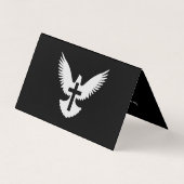 Tauchen mit schwarzem geklapptem Geschäftswagen Visitenkarten (Rückseite)