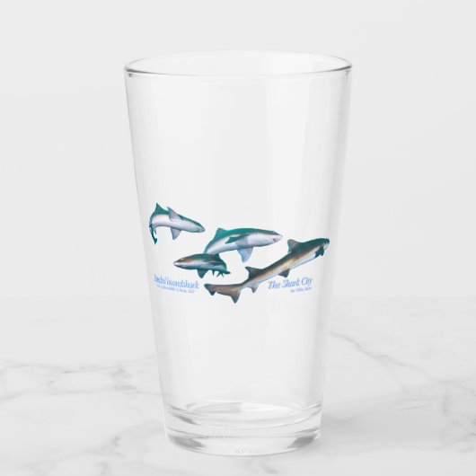 Tauchen mit Shark Trinkbehälter Set Glas (Vorderseite)