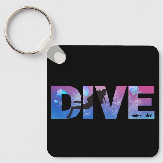 TAUCHEN mit Tauchern Schlüsselanhänger (Vorderseite)