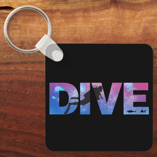 TAUCHEN mit Tauchern Schlüsselanhänger (Vorderseite)
