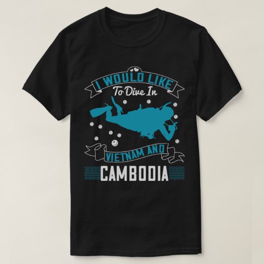 Tauchen möchte ich in Vietnam tauchen T-Shirt (Design vorne)