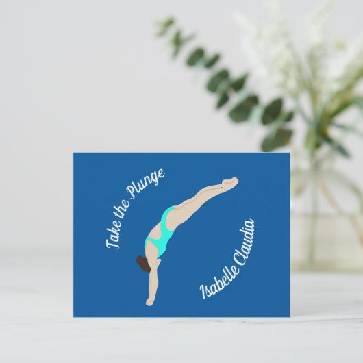 Tauchen Postkarte (Stehend Vorderseite)