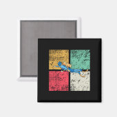 Tauchen Retro Magnet (Vorderseite/Rückseite)