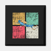 Tauchen Retro Magnet (Vorne)