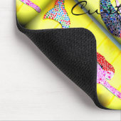 Tauchen Rosa Meerjungfrauen gelb Mousepad (Ecke)