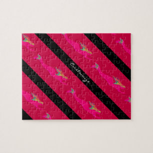 Tauchen Rosa Meerjungfrauen rot/schwarz Puzzle