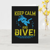 Tauchen - Ruhe und Tauchen Behalten Karte (Gelbe Blume)