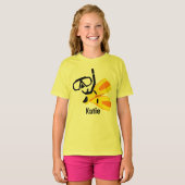 Tauchen Schnorchel Flossen Custom Girls Kinder T - T-Shirt (Vorne ganz)