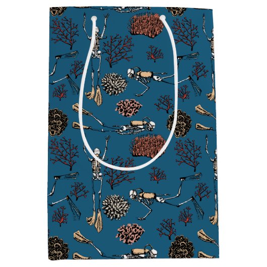 Tauchen Schwimmen im Ozean Mittlere Geschenktüte (Vorderseite)