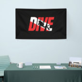 Tauchen, Scuba Diver Geschenk Taucherabtrieb Flagg Banner (Messeveranstaltung)