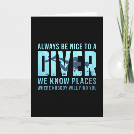 Tauchen Scuba Diving Dive Funny Sea Geschenk Idee Karte (Vorderseite)