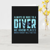 Tauchen Scuba Diving Dive Funny Sea Geschenk Idee Karte (Gelbe Blume)