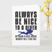 Tauchen Scuba Diving Diver Funny Geschenk Idee Karte (Gelbe Blume)