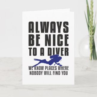 Tauchen Scuba Diving Diver Funny Geschenk Idee Karte