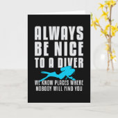Tauchen Scuba Diving Diver Funny Sea Geschenk Idee Karte (Gelbe Blume)