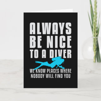 Tauchen Scuba Diving Diver Funny Sea Geschenk Idee Karte