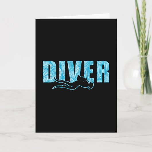 Tauchen Scuba Diving Funny Sea Geschenk Idee Karte (Vorderseite)