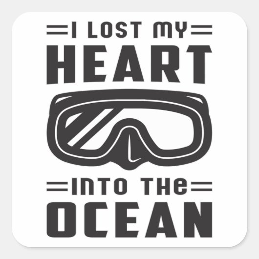 Tauchen Seetaucher Tauchen Tauchen Funny Gift Idee Quadratischer Aufkleber (Vorderseite)