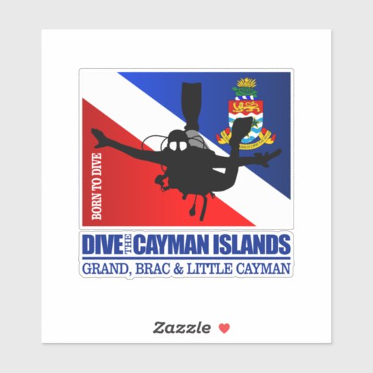 Tauchen Sie die Cayman Islands DF2 Aufkleber (Blatt)