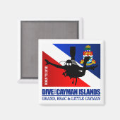 Tauchen Sie die Cayman Islands DF2 Magnet (Vorderseite/Rückseite)