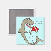 Tauchen Sie ein! Hungerhaie Cartoon Magnet (Vorderseite/Rückseite)