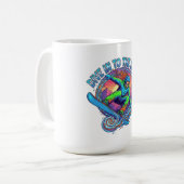 Tauchen Sie ein in das Schneesnowboard Kaffeetasse (Vorderseite Links)
