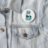 Tauchen Sie ein in den Golfplatz von Funny Retro G Button (Beispiel)