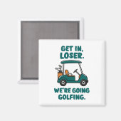Tauchen Sie ein in den Golfplatz von Funny Retro G Magnet (Vorderseite/Rückseite)